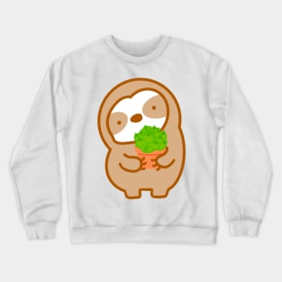 Easily Distracted By Succulents Sloth Crewneck Sweatshirt